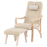 Venture Home lounge fotelja s tabureom Fårö, smeđa | shoptok.hr