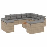  13-dijelni set vrtnih sofa s jastucima poliratan Bež | shoptok.hr