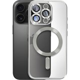 AVIZAR Ohišje MagSafe za iPhone 16 Pro Max Silikonski kromirani okvir, Srebrna, (5000013768) | Shoptok.si