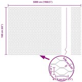  Ograda stupovi 22 kom U-kanal 160 cm Pocinčani čelik Šesterokutna ograda 1 6x50 m Pocinčani čelik | shoptok.hr