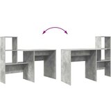 vidaXL Stol Beton siva 131.5 x 50 x 106.5 cm Konstruirano drvo | shoptok.hr