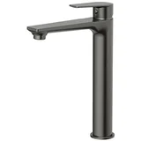 Slavina za lavabo Topaz, Visoka, 26.3 cm, Tamnosiva