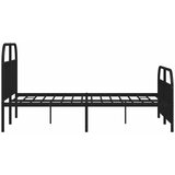  Metalni okvir kreveta uzglavlje i podnožje crni 140x190 cm | shoptok.hr
