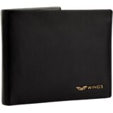 WINGS Muški novčanik od prave kože crne boje Cijene