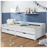 vidaXL Dnevni ležaj s 2 ladice IRUN bijeli 90x200 cm masivna borovina | shoptok.hr