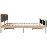  Krevetna konstrukcija s uzglavljem Tamno siva 200 x 200 cm | shoptok.hr