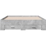 vidaXL Okvir kreveta s ladicama siva boja betona 120x190 cm drveni | shoptok.hr