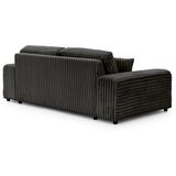 Ropez Temno siva sedežna garnitura iz rebrastega žameta 213 cm Justin – | Shoptok.si