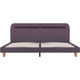  Posteljni okvir z LED brez vzmetnice taupe tkanina 150x200 cm, (21829503) | Shoptok.si