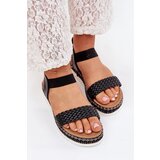 Boto Women's Sandals With Braiding On Decorated Platform Black Velara | ePonuda.com