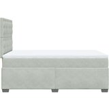 vidaXL Krevet s oprugama i madracem svjetlosivi 120x190 cm baršunasti | shoptok.hr