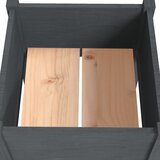  Vrtna sadilica siva 40 x 40 x 70 cm od masivne borovine | shoptok.hr