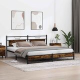  Metalni okvir kreveta bez madraca boja hrasta 200x200 cm | shoptok.hr
