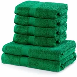 DecoKing set od 2 pamučna zelena ručnika za kupanje i 4 ručnika Marina