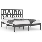 The Living Store Posteljni okvir siv iz trdne borovine 200x200 cm - Posteljni Okvir, (21523797) | Shoptok.si