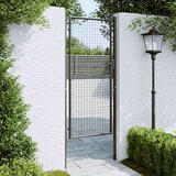  Mrežasta vrtna vrata pocinkano jeklo 100x250 cm siva | Shoptok.si