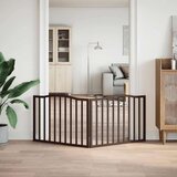 Vrata za pse s 2 panela sklopiva smeđi hrast 160 cm drva topole | shoptok.hr