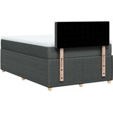 vidaXL Box spring postelja z vzmetnico temno siva 120x190 cm blago | Shoptok.si