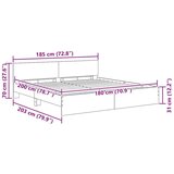  Okvir za krevet Staro drvo 180 x 200 cm Konstruirano drvo | shoptok.hr