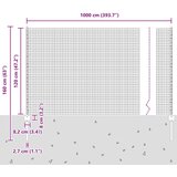  Zavarena žičana ograda s 10 U postova Siva 1 2x10 m Čelik | shoptok.hr