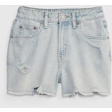GAP Kids Denim Shorts High Rise Girlfriend Washwell - Girls Cijene