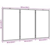  Magnetna bijela ploča sklopiva 180 x 100 x 1,7 cm aluminijska | shoptok.hr