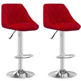 Furnova Barski stolček 2 kosa vinsko rdeč žamet, (21949082) | Shoptok.si