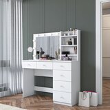 Hanah home toaletni stolić, bijeli Cijene