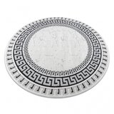 RugsX Preproga ALLURE 1960 krog, Grški ključ, okvir - strukturna, elegantna, glamur belo / siva cercle 120 cm, (21995881) | Shoptok.si