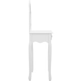  Toaletni stolić sa stolcem bijeli 65x36x128 cm paulovnija i MDF | Eponuda.com