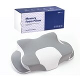 INF Vratni vzglavnik iz spominske pene z ledeno prevleko grey+white, (5000286737) | Shoptok.si