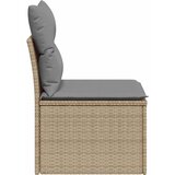  Vrtna sofa bez naslona za ruke s jastucima bež od poliratana | shoptok.hr