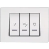 sklopka za kupatilo indikatorska 1x10+2x16A 250V~ horizontalna bela