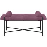  Klupa s gumbima i jastučićima Ljubičasta 110 x 40 x 46 cm | shoptok.hr