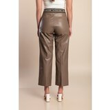 Fenzy Plus Size 7/8 Usnjene Hlače, Bež | Shoptok.si