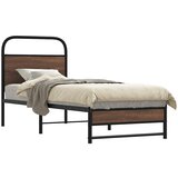 vidaXL Posteljni okvir brez vzmetnice 80x200 cm rjav hrast inž. les | Shoptok.si