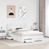 vidaXL konstrukcija postelje bela 160 x 200 cm konstruiran les, (5000103000) | Shoptok.si