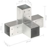  Spojnici za stupove u X-obliku 4 kom pocinčani metal 71 x 71 mm | Eponuda.ba