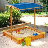 Kinder_Home dečiji drveni peščanik sa podesivim, vodootpornim poklopcem anti-uv 30 ( C088 )