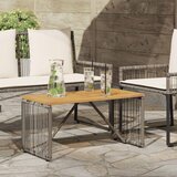 Vanjski stol Siva i smeđa 80 x 40 x 40 cm poliratan | shoptok.hr