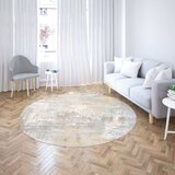  Okrugli tepih sa gumenom podlogom 160x160cm - Sivo-bež nijansiranje, TG-1151 | ePonuda.com