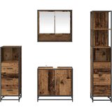 vidaXL Komplet pohištva za kopalnico 4 pcs Star les 65 x 33 x 60 cm | Shoptok.si