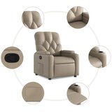  Naslonjač od umjetne kože boja cappuccina | shoptok.hr