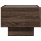  Noćni ormarić s beskonačnim LED boja smeđeg hrasta 40x40x30 cm | shoptok.hr