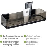 Wenko Črna plastična kopalniška polica z namestitvijo brez vrtanja Quadro – | Shoptok.si
