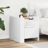 The Living Store Nočna omarica bela 45x50x50 cm inženirski les - Nočna Omarica, (21568469) | Shoptok.si