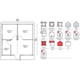 Male kuće Drvena vrtna kuća SALOR 500 × 500 cm sa šindrom | shoptok.hr