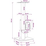  Mačje drvo s sisalnim postoljima za grebanje Krem 137 cm | Eponuda.ba