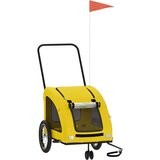 vidaXL prikolica za bicikl za ljubimce žuta od tkanine i željeza | shoptok.hr