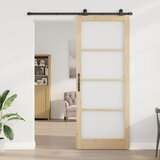  Klizna vrata ORKDAL 93 x 232 cm Masivna borovina i staklo | shoptok.hr
